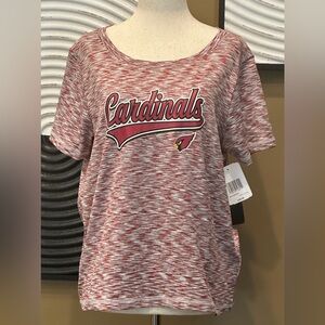 NWT Women’s Arizona Cardinals New Era SS T-Shirt w Glittery Logo~Large~$37